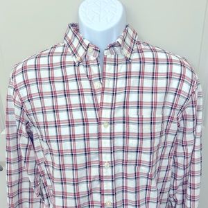 Banana Republic untucked fit long sleeve button down.